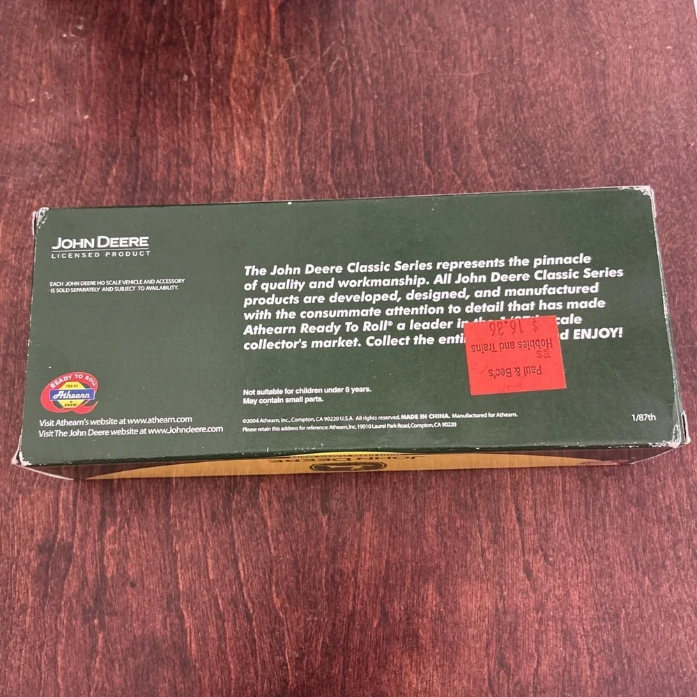 7721 Athearn John‎ Deere Wide Vision Train Caboose New F1